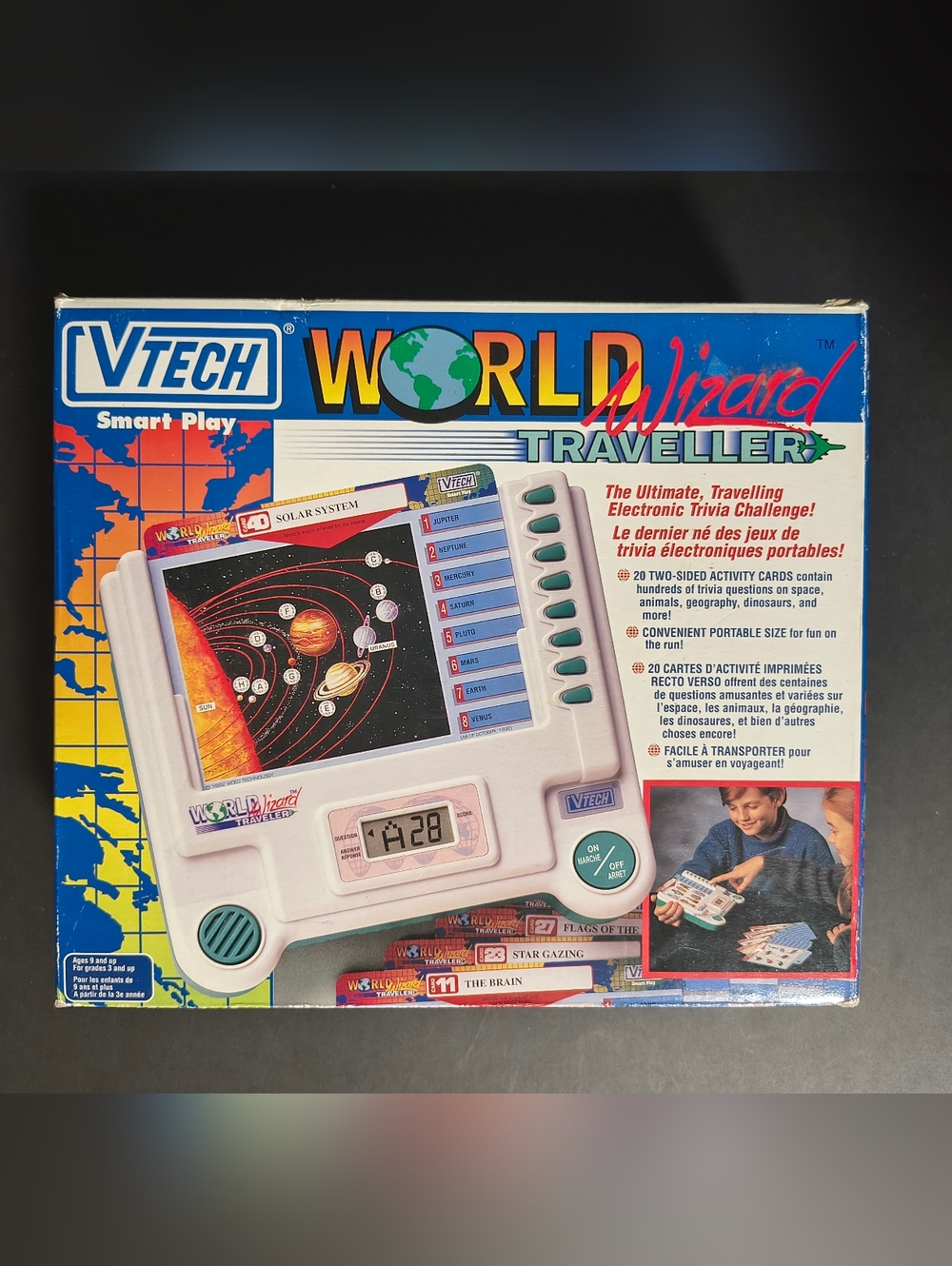 Vintage V-Tech Wizard World Traveller Electronic Learning Game No Battery Cover